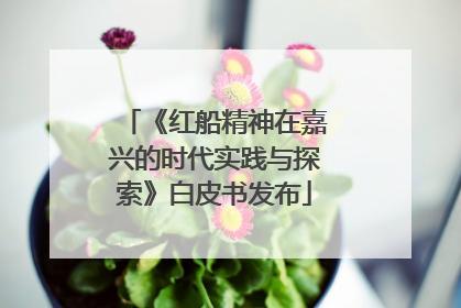 《红船精神在嘉兴的时代实践与探索》白皮书发布