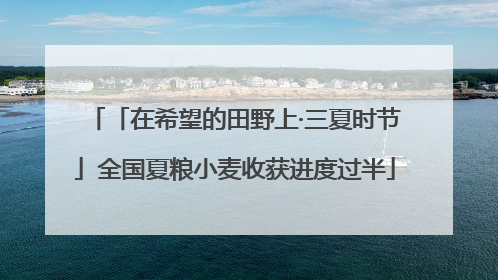 「在希望的田野上·三夏时节」全国夏粮小麦收获进度过半