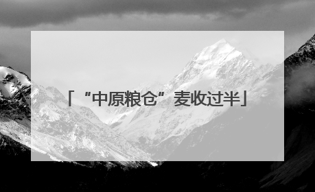 “中原粮仓”麦收过半