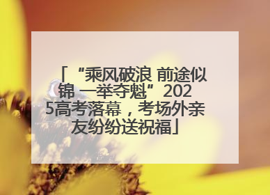 “乘风破浪 前途似锦 一举夺魁”2025高考落幕，考场外亲友纷纷送祝福