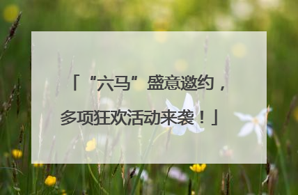 “六马”盛意邀约，多项狂欢活动来袭！