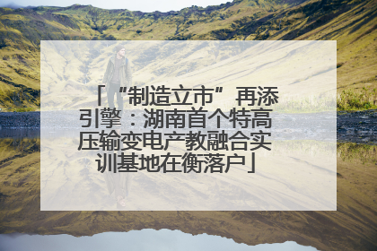 “制造立市”再添引擎：湖南首个特高压输变电产教融合实训基地在衡落户