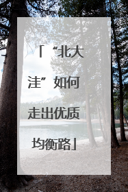 “北大洼”如何走出优质均衡路