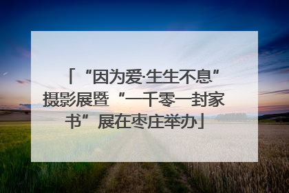“因为爱·生生不息”摄影展暨“一千零一封家书”展在枣庄举办