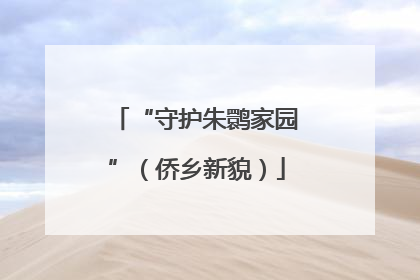 “守护朱鹮家园”（侨乡新貌）
