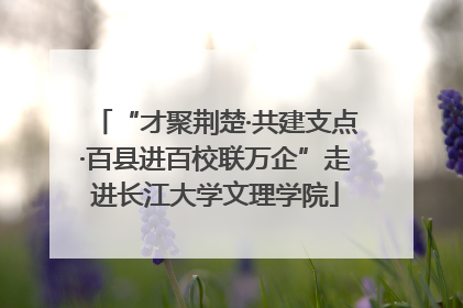 “才聚荆楚·共建支点·百县进百校联万企”走进长江大学文理学院