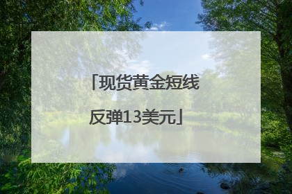 现货黄金短线反弹13美元