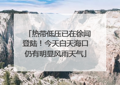 热带低压已在徐闻登陆！今天白天海口仍有明显风雨天气