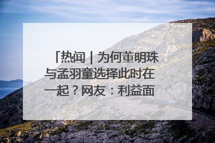 热闻｜为何董明珠与孟羽童选择此时在一起？网友：利益面前啥都能和解
