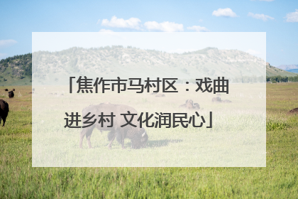 焦作市马村区：戏曲进乡村 文化润民心