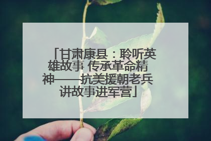 甘肃康县：聆听英雄故事 传承革命精神——抗美援朝老兵讲故事进军营