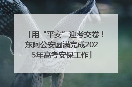 用“平安”迎考交卷！东阿公安圆满完成2025年高考安保工作