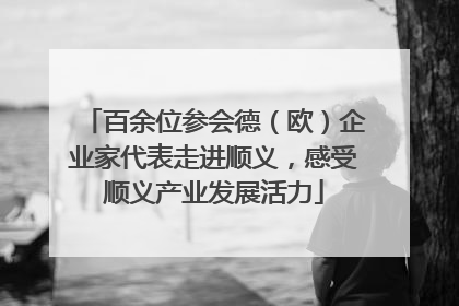 百余位参会德（欧）企业家代表走进顺义，感受顺义产业发展活力