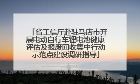 省工信厅赴驻马店市开展电动自行车锂电池健康评估及报废回收集中行动示范点建设调研指导