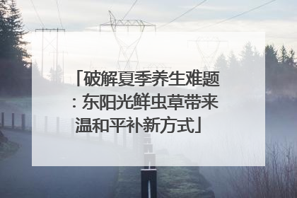破解夏季养生难题：东阳光鲜虫草带来温和平补新方式