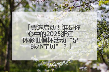 票选启动！谁是你心中的2025浙江体彩世俱杯活动“足球小宝贝”？