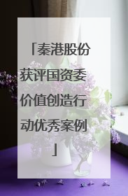 秦港股份获评国资委价值创造行动优秀案例