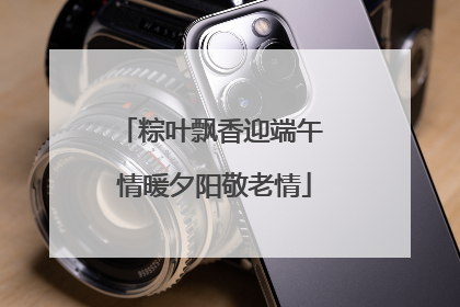粽叶飘香迎端午 情暖夕阳敬老情
