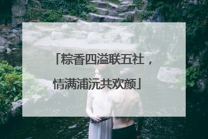 粽香四溢联五社，情满浦沅共欢颜