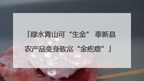 绿水青山可“生金” 奉新县农产品变身致富“金疙瘩”