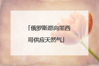 俄罗斯愿向墨西哥供应天然气