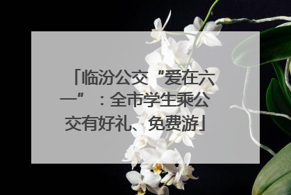 临汾公交“爱在六一”：全市学生乘公交有好礼、免费游