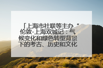 上海市社联等主办“伦敦-上海双城记：气候变化和绿色转型背景下的考古、历史和文化遗产”学术对话