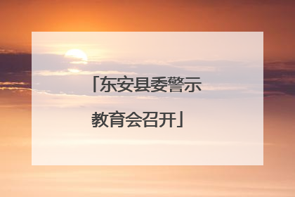 东安县委警示教育会召开
