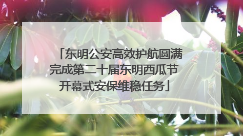 东明公安高效护航圆满完成第二十届东明西瓜节开幕式安保维稳任务