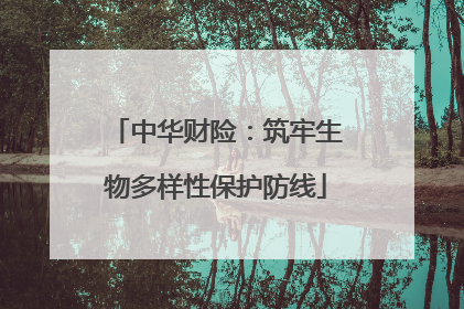 中华财险：筑牢生物多样性保护防线