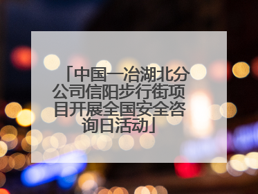 中国一冶湖北分公司信阳步行街项目开展全国安全咨询日活动