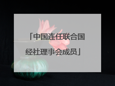 中国连任联合国经社理事会成员