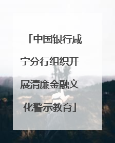 中国银行咸宁分行组织开展清廉金融文化警示教育