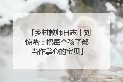 乡村教师日志丨刘惊蛰：把每个孩子都当作掌心的宝贝
