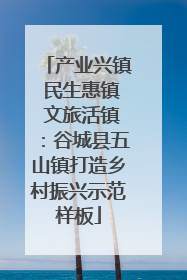 产业兴镇 民生惠镇 文旅活镇：谷城县五山镇打造乡村振兴示范样板