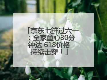 京东七鲜过六一：全家童心30分钟达 618价格持续击穿！