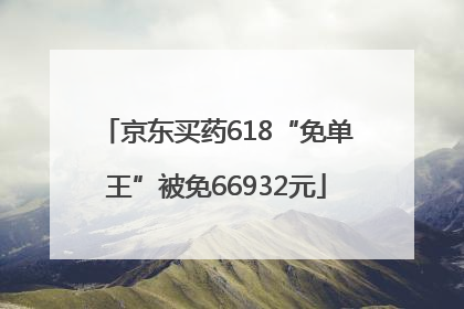 京东买药618“免单王”被免66932元