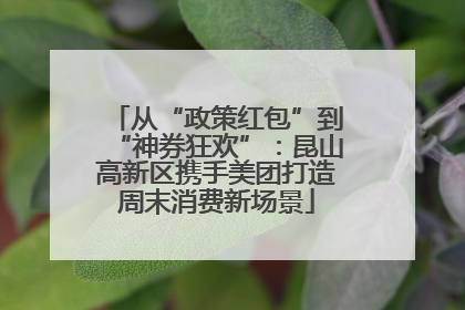 从“政策红包”到“神券狂欢”：昆山高新区携手美团打造周末消费新场景