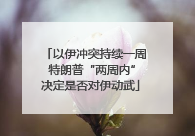 以伊冲突持续一周 特朗普“两周内”决定是否对伊动武