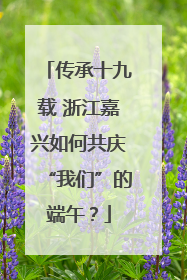 传承十九载 浙江嘉兴如何共庆“我们”的端午？