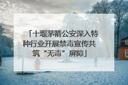 十堰茅箭公安深入特种行业开展禁毒宣传共筑“无毒”屏障