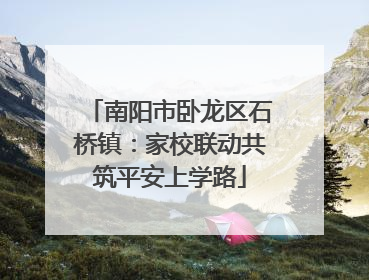 南阳市卧龙区石桥镇：家校联动共筑平安上学路