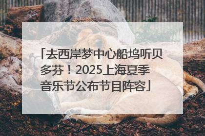 去西岸梦中心船坞听贝多芬！2025上海夏季音乐节公布节目阵容
