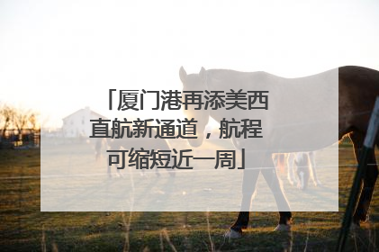 厦门港再添美西直航新通道，航程可缩短近一周