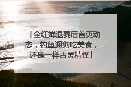 全红婵退赛后首更动态，钓鱼遛狗吃美食，还是一样古灵精怪
