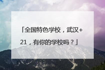 全国特色学校，武汉+21，有你的学校吗？