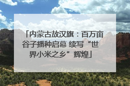 内蒙古敖汉旗：百万亩谷子播种启幕 续写“世界小米之乡”辉煌
