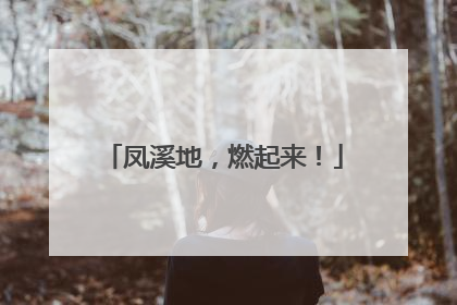 凤溪地，燃起来！