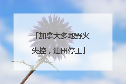 加拿大多地野火失控，油田停工