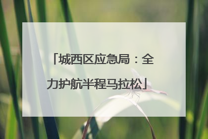 城西区应急局：全力护航半程马拉松